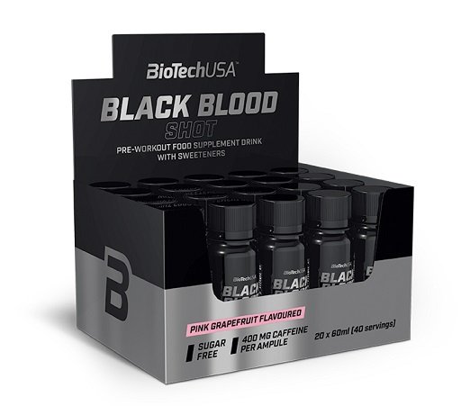 BioTech Black Blood Shot 20x60ml  LEMONADE