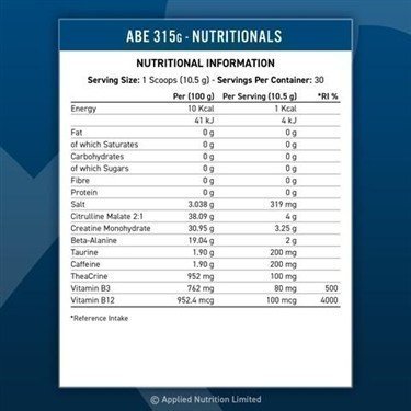 Applied Nutrition A.B.E Ultimate Pre 315g Lovehearts *NEU