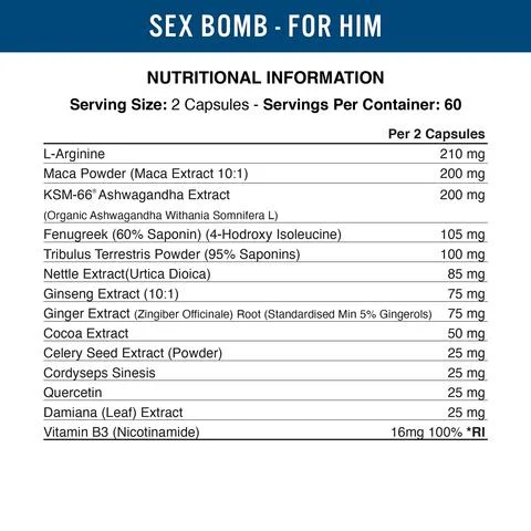 Applied Nutrition Sex Bomb for Him (für den Mann) - 120 caps