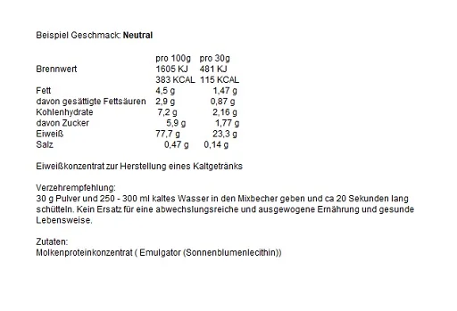 NNT Whey 510g Himbeer Sahne