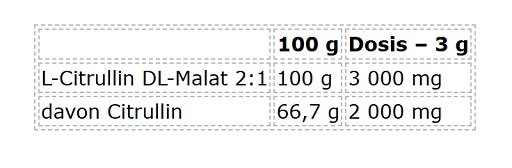 Nutrend Citrulline Malat 300g