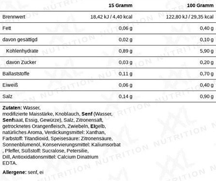 XXL Nutrition Light Sauce 265ml Tasty Burger Sauce
