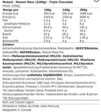 Mutant Mass - 6,8kg Triple Chocolate