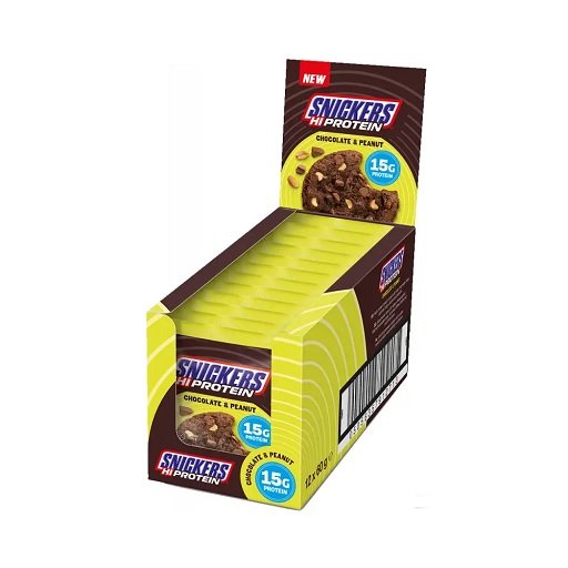 Snickers High Protein Cookie 12x60g White Choc & Peanut