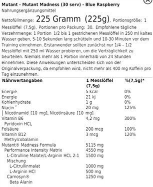 Mutant Madness 225g (30 Serv.) Orange Rush