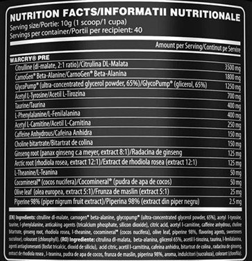 Genius Nutrition Warcry Pre 400g Rainbow Candy