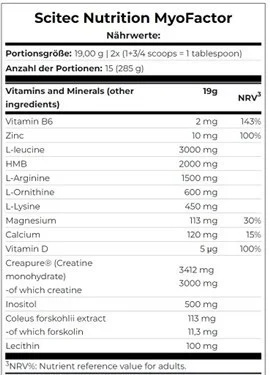 Scitec MyoFactor 285g Pfirsich Eistee