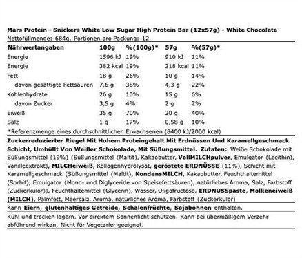 Snickers LOW SUGAR High Protein Bar (12x57g) Hazelnut