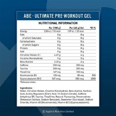 Applied Nutrition ABE Pre-Workout Gel 20x60ml Energy