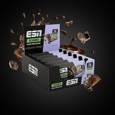 ESN Designer Vegan Protein Bar Box 12x55g Hazelnut Nougat