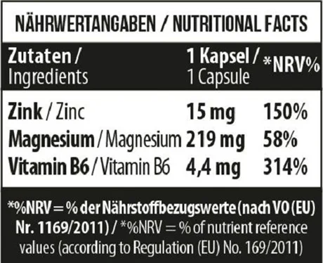 MST - Zinc + Magnesium + B6 60 vegane Caps