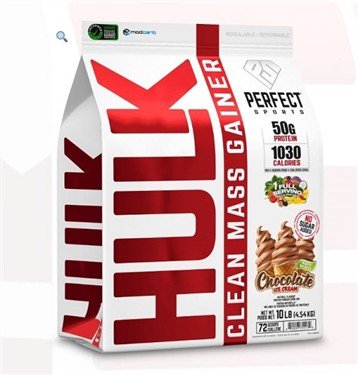 Perfect Sports Hulk Clean Mass Gainer - 4.54kg Vanilla Ice Cream
