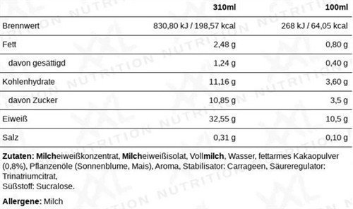 XXL Nutrition N'Joy Protein Drink 6x310ml Iced Coffee *NEU